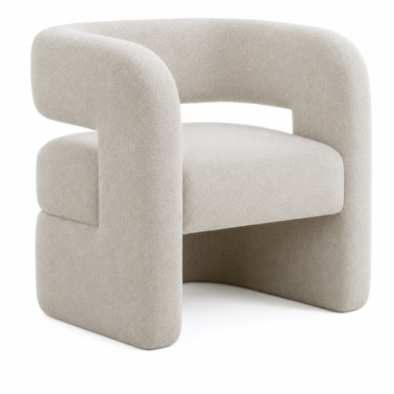Boucle Barrel Chair rental — Creative Events & Rentals, Fort Myers FL