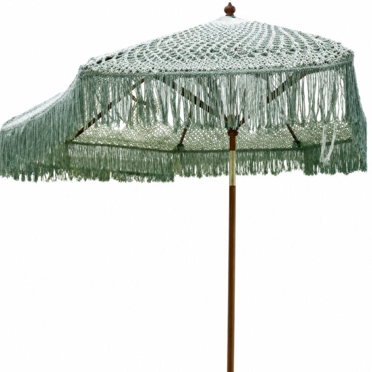 Green Macrame Umbrella rental — Creative Events & Rentals, Fort Myers FL