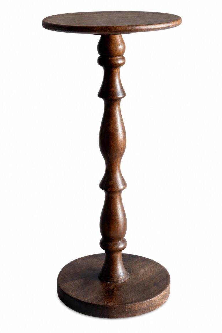 Walnut Twist Accent Table rental — Creative Events & Rentals, Fort Myers FL