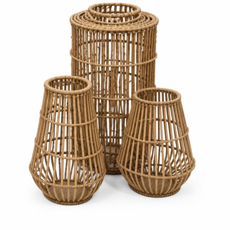 Wicker Vases Brown Set rental — Creative Events & Rentals, Fort Myers FL