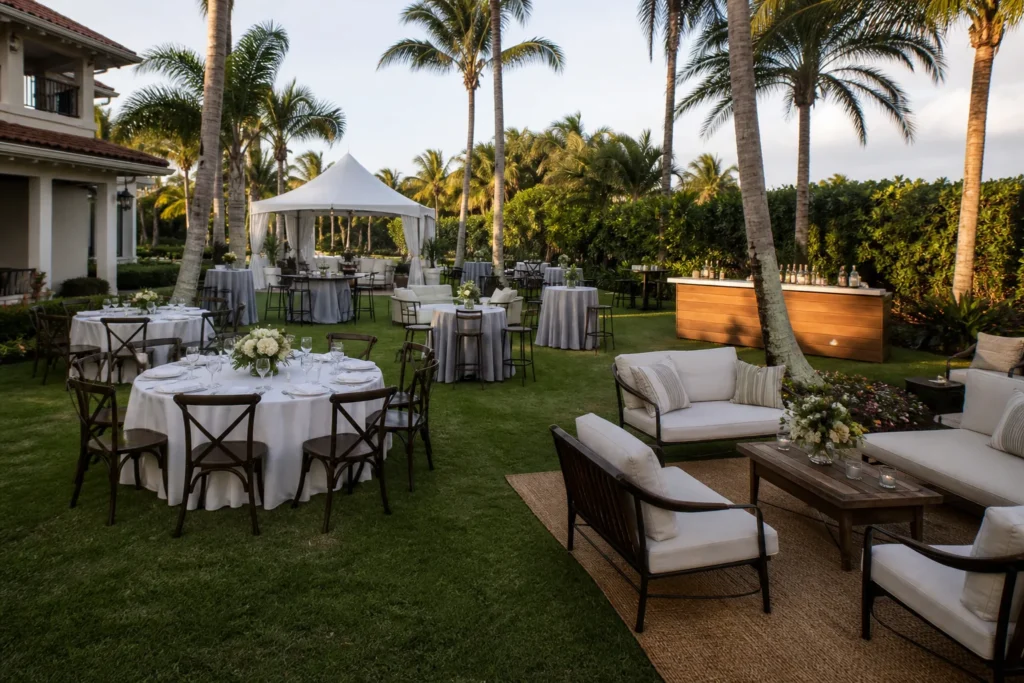 Outdoor Lounge And Dining event setup
