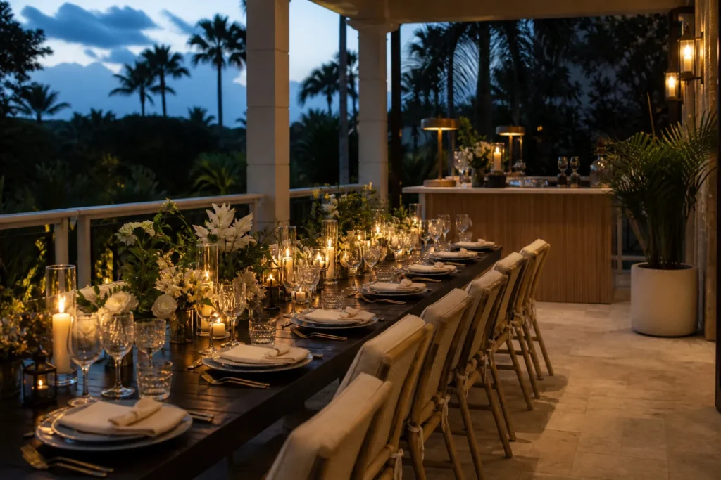 Dinner Setting event setup