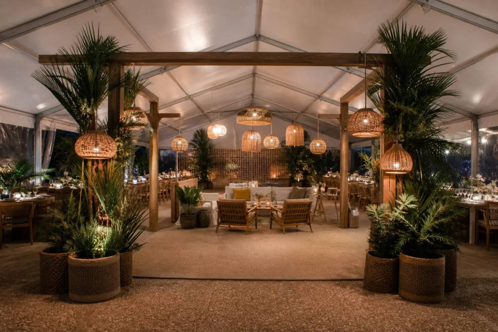 Tented Theme event setup