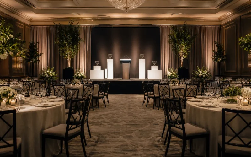 Dinner, Program And Recognition event setup