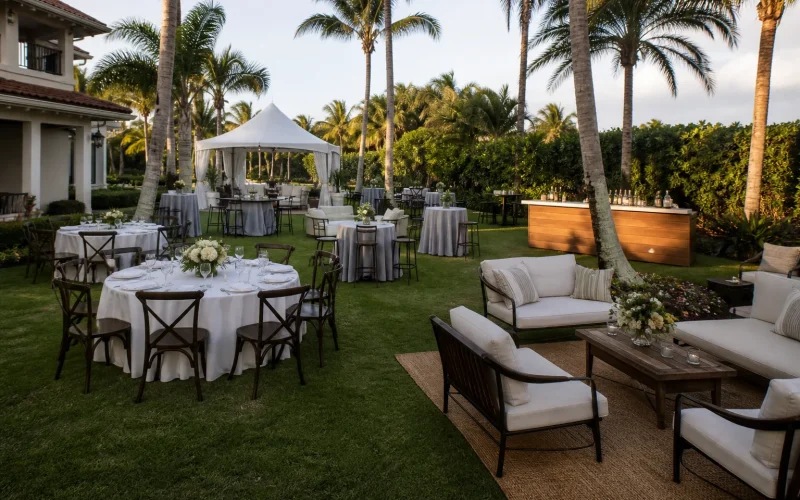 Outdoor Lounge And Dining event setup