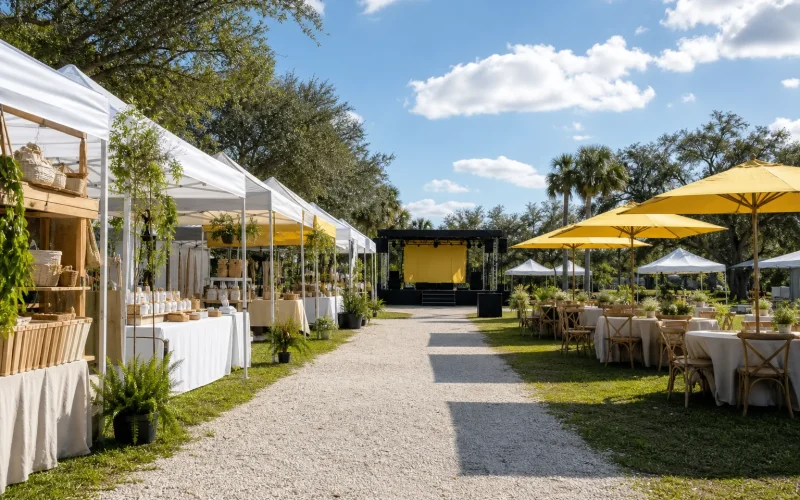 Outdoor Fair event setup